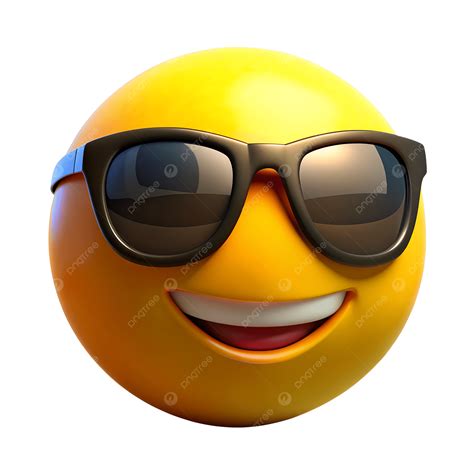 Smiling Emoji With Sunglasses 3d Rendering Cool Smiley Face Stock ...