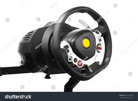 Racing Wheel Computer Driving Simulator Isolated Stock Photo 239614528 ...