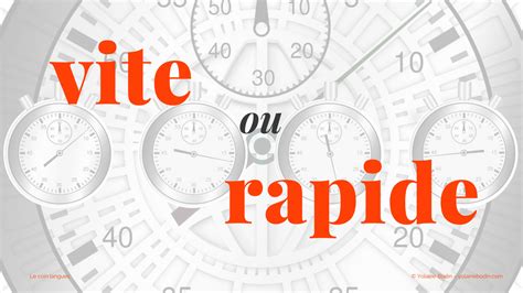 Vite or rapide? Savoir choisir le bon mot | Yolaine Bodin