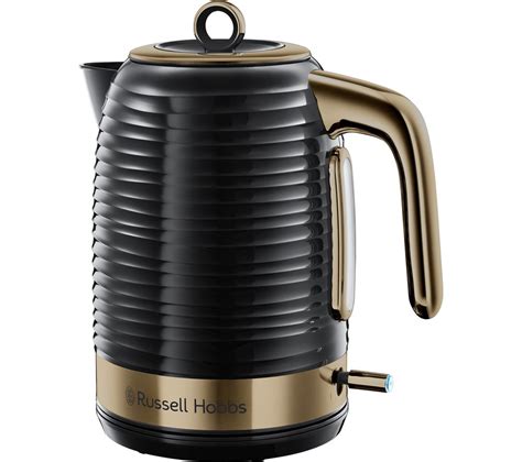 RUSSELL HOBBS Inspire Luxe 24365 Traditional Kettle - Black & Brass ...
