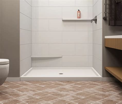 SP-4860: 48 x 60 Center Drain Pan SP-4860-C-SF | Mincey Marble