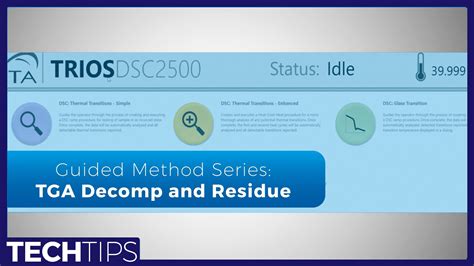 TGA Decomp and Residue – TRIOS Polymer Guided Methods - TA仪器