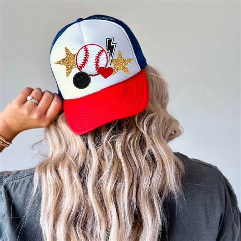 Baseball Gold Star Hat Patch Collage – Grace DTF Transfers