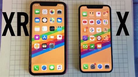 Comparison of iPhone XR and iPhone X