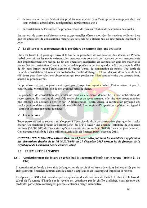 Doctrine Fiscale | Direction Générale des Impôts (DGI)