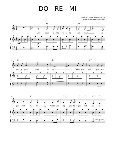 DO - RE - MI Sheet music for Piano, Vocals (Piano-Voice) | Musescore.com