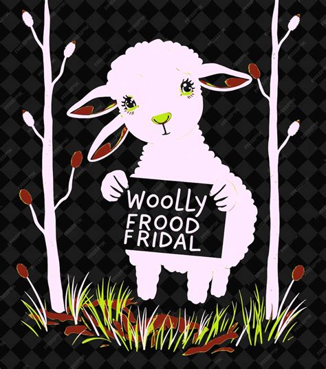 A sheep that has the word sheep on it | Premium AI-generated PSD