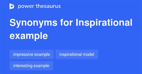 Inspirational Example synonyms - 20 Words and Phrases for Inspirational ...