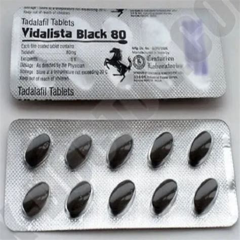 Vidalista Black 80 mg Tablets at ₹ 110/stripe | Tadalafil Tablets in ...