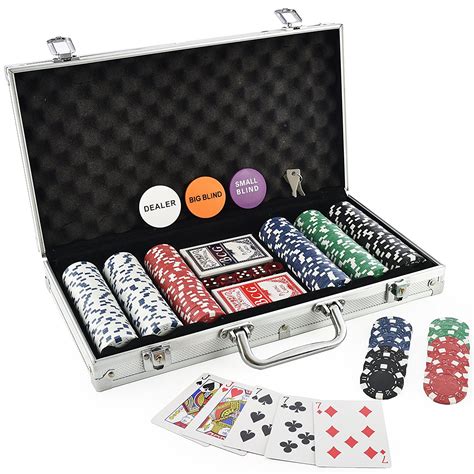 300 Chip Dice Style Poker Set In Aluminum Case (11.5 Gram Chips) - KOVOT