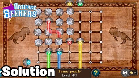 Artifact Seekers - Bonus Puzzle Level 4 Join colored lines - EP. 2 Solution