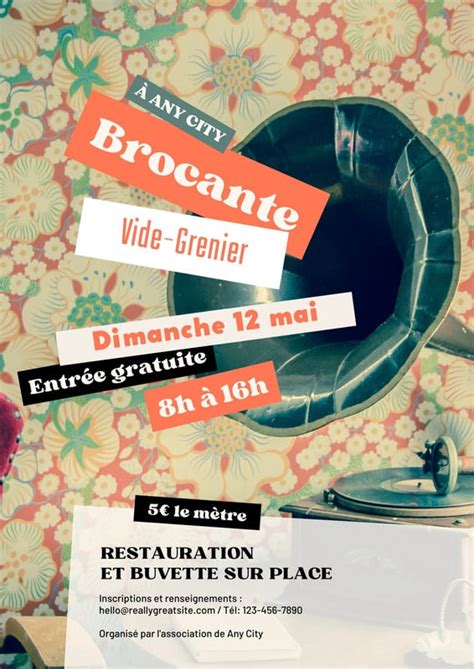 brocante : modèles gratuits à personnaliser | Canva