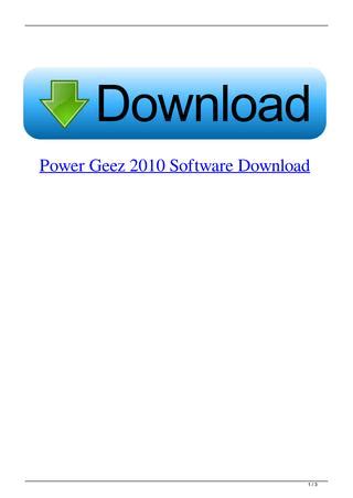 Power Geez 2010 Setup Free Download (2023)