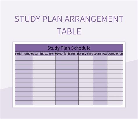 Free Study Planning Templates For Google Sheets And Microsoft Excel ...