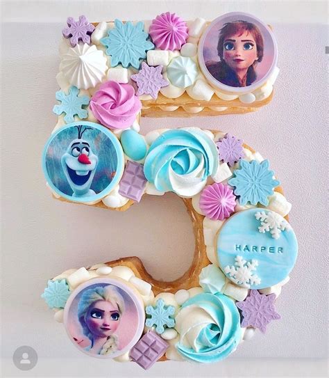 Frozen Number Cookie Cake | Frozen birthday cake, Frozen themed ...