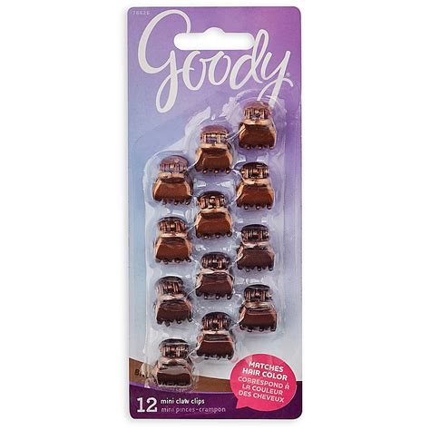 Goody Goody Colour Collection 12-Pack Mini Claw Clip In Brunette ...