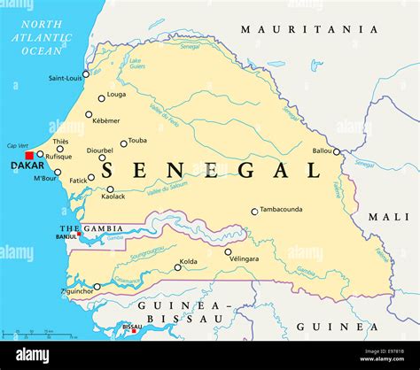 Senegal Map Stockfotos und -bilder Kaufen - Alamy