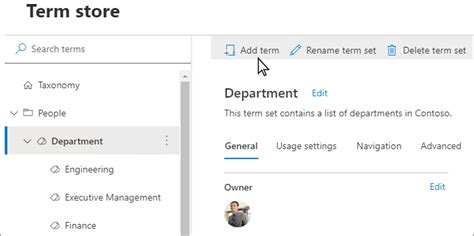 Create and manage terms in a term set - SharePoint in Microsoft 365 ...