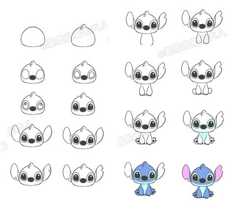 Easy how to draw stitch tutorial and stitch coloring page – Artofit