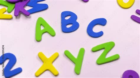 Colorful letters composition showing letters of the alphabet ABC and XYZ - Concept of studying and learning ABC XYZ. alfa and omega idea, sign, symbol, concept of alphabet. education background, first