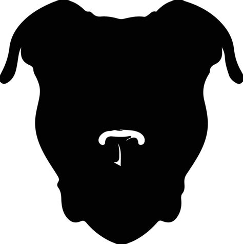 Staffordshire Bull Terrier silhouette portrait 38492009 Vector Art at ...