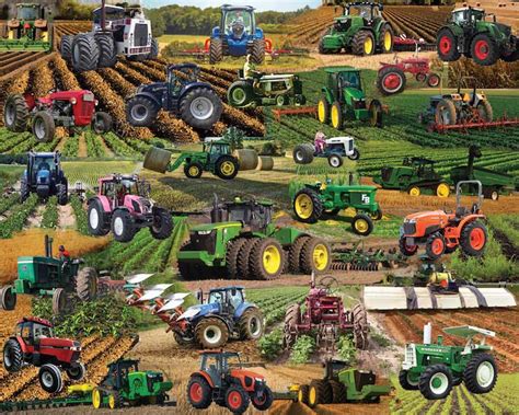 Tractors, Tractors, Tractors - 1000 Piece Jigsaw Puzzle by Hart Puzzles ...