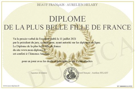 Diplome-de-la-plus-belle-fille-de-france