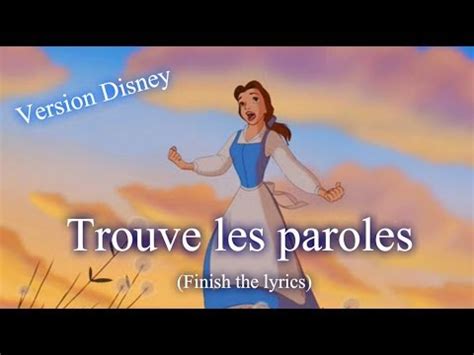 Termine les paroles DISNEY