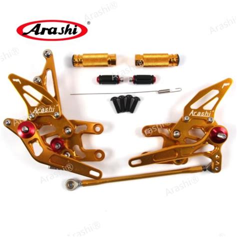 CNC Rearsets Foot Pegs Footrest Pedals For Kawasaki Ninja ZX10R ZX1000 ...