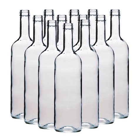 750ml Clear Wine Bottles With Corks - Box Of 12 - The Homebrew Centre