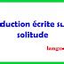 Production écrite en français sur la solitude
