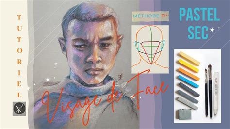 Tuto Pastel sec - Dessiner un visage homme de face avec la Méthode TI ...