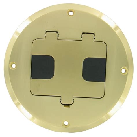 Hubbell Raco 6239BP Brass Plated Concealed Receptacle Floor Box Kit ...