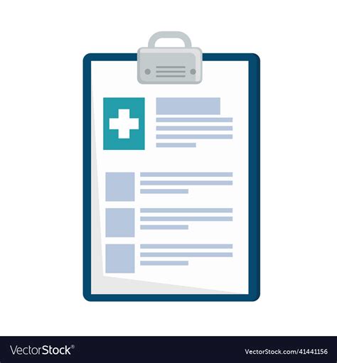 Clipboard medical document Royalty Free Vector Image
