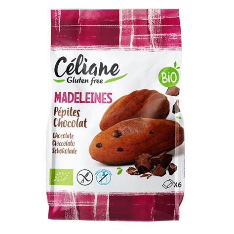 Madeleines aux pépites chocolat bio sans gluten - 180g | Céliane