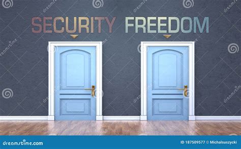 Security and Freedom As a Choice - Pictured As Words Security, Freedom ...