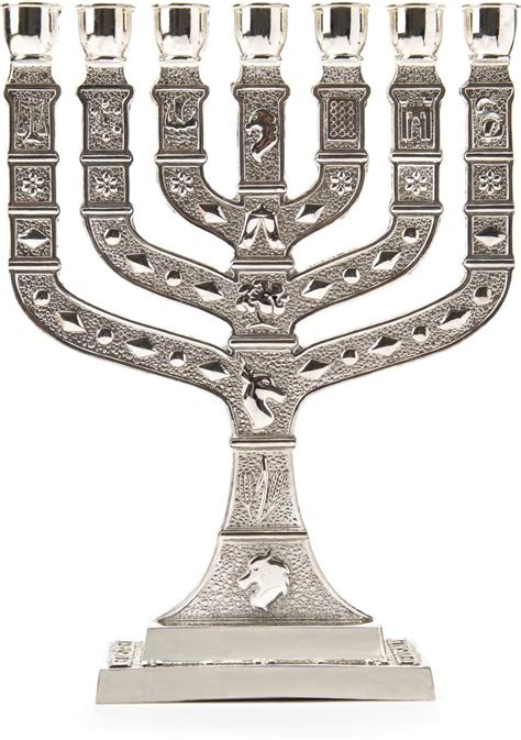 Chandelier décoratif juif style argent, à 7 branches comme cadeau pour ...