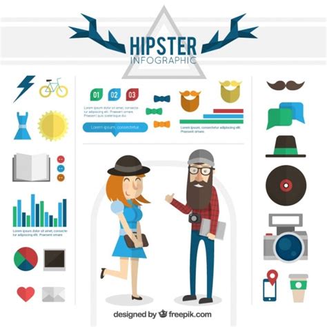 Hipster infographie | Vecteur Gratuite