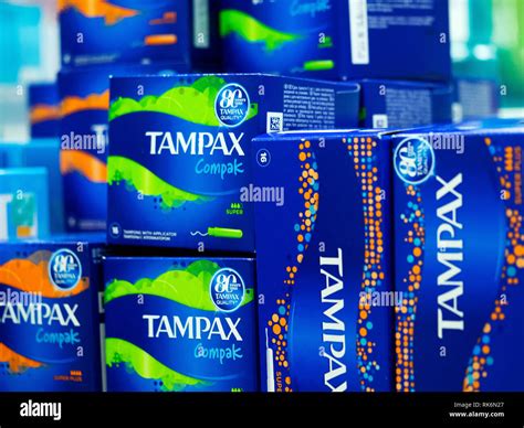 Tampax Pads seen in store. Tampax is a brand of tampon currently owned ...