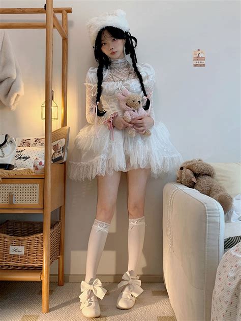 Little Cherry Bow Accents White Sweet Mary Janes