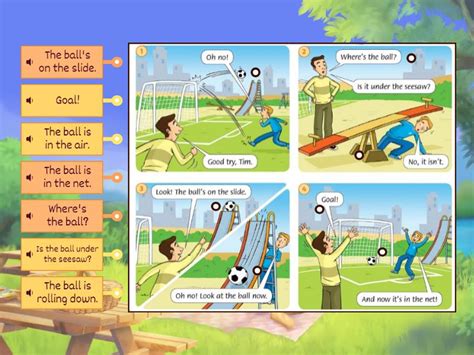 Unit 5. Where is the ball? - Labelled diagram