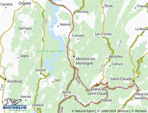 Carte MICHELIN Moirans-en-Montagne - ViaMichelin