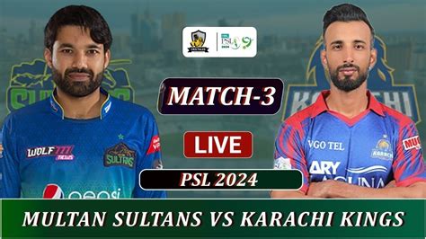 🔴 PSL Live: Karachi Kings Vs Multan Sultan – Match 3 | QUE vs PES Live ...