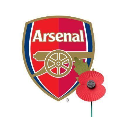 Arsenal Football Club Logo with Red Poppy