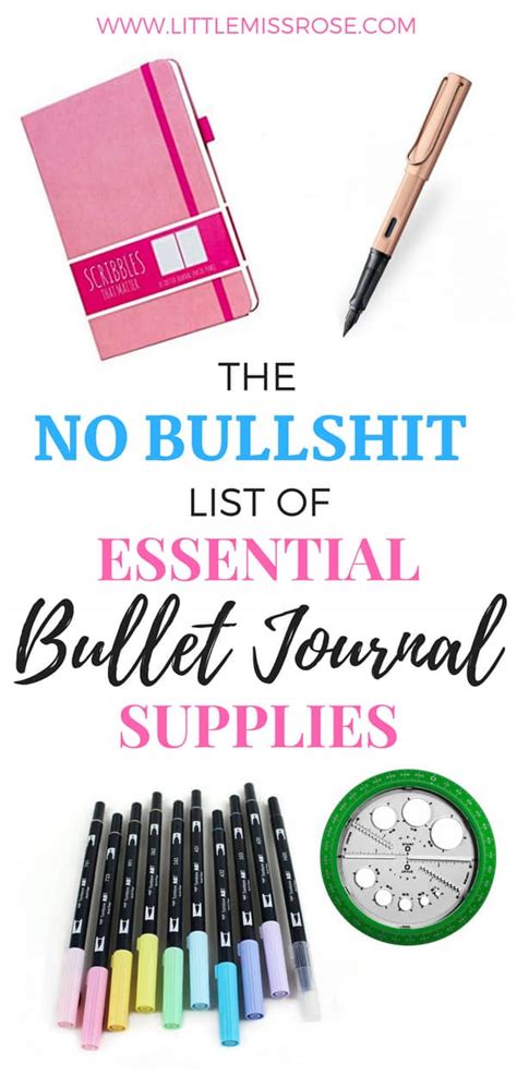Essential Bullet Journal Supplies - Little Miss Rose