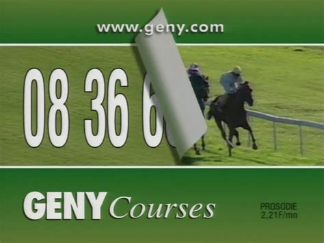 Geny courses : 08 36 68 12 12 + 3615 geny + www.geny.com | INA