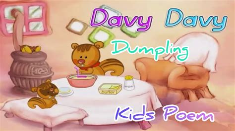 Nursery Rhyme Davy Davy Dumpling With Lyrics| Cartoon Animation Poem In English For Kids