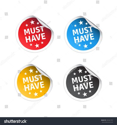 Must Have Stickers Stock Vector (Royalty Free) 265461797 | Shutterstock