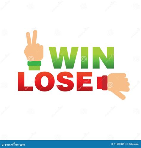 Winner and Loser stock vector. Illustration of synonyms - 116328291