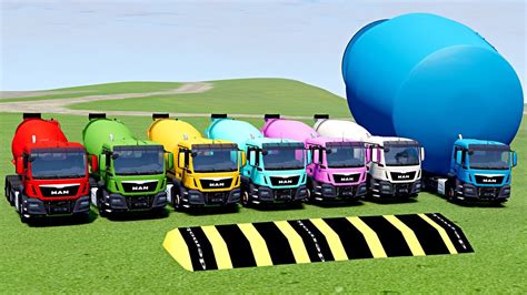 DESTROYING MAN TRUCKS Huge Cement Mixer | Mayhem Tracks – BeamNG.Drive